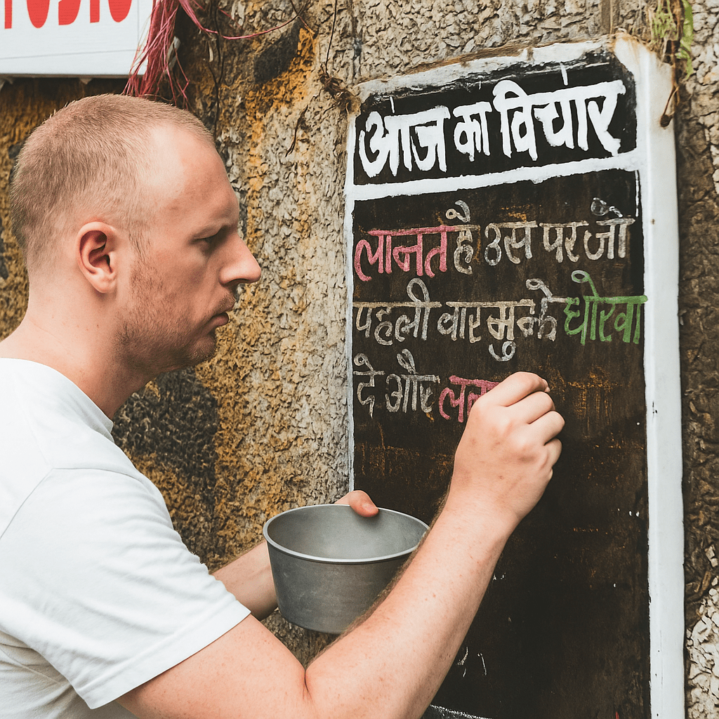 english speaker learn devanagari