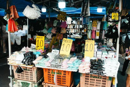 Bangkok thailand showing thai numbers as prices