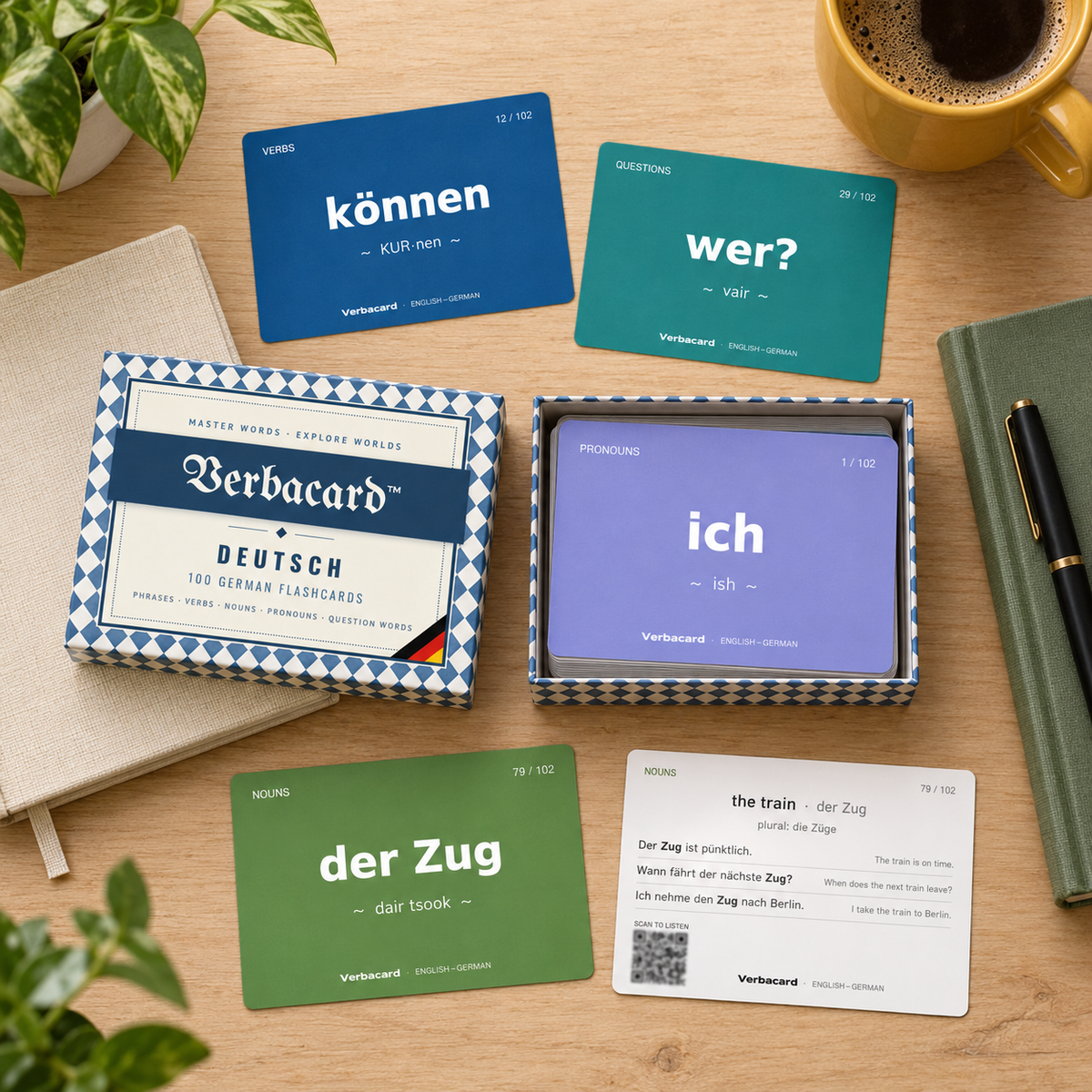German Flashcards with Audio: 100 Essential Words & Phrases