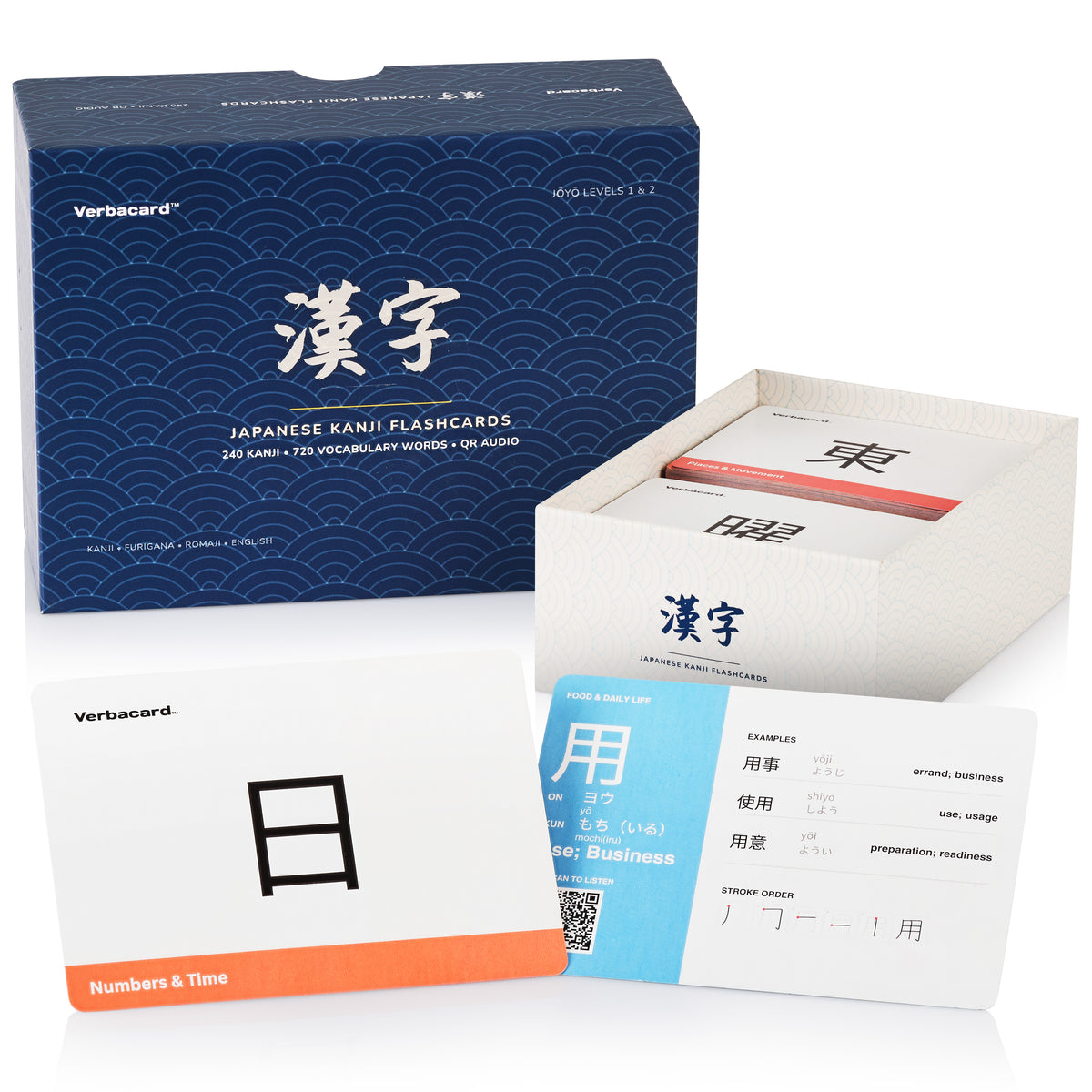 Japanese Kanji Flashcards | Premium 240-Card Set (Jōyō Grades 1 & 2)