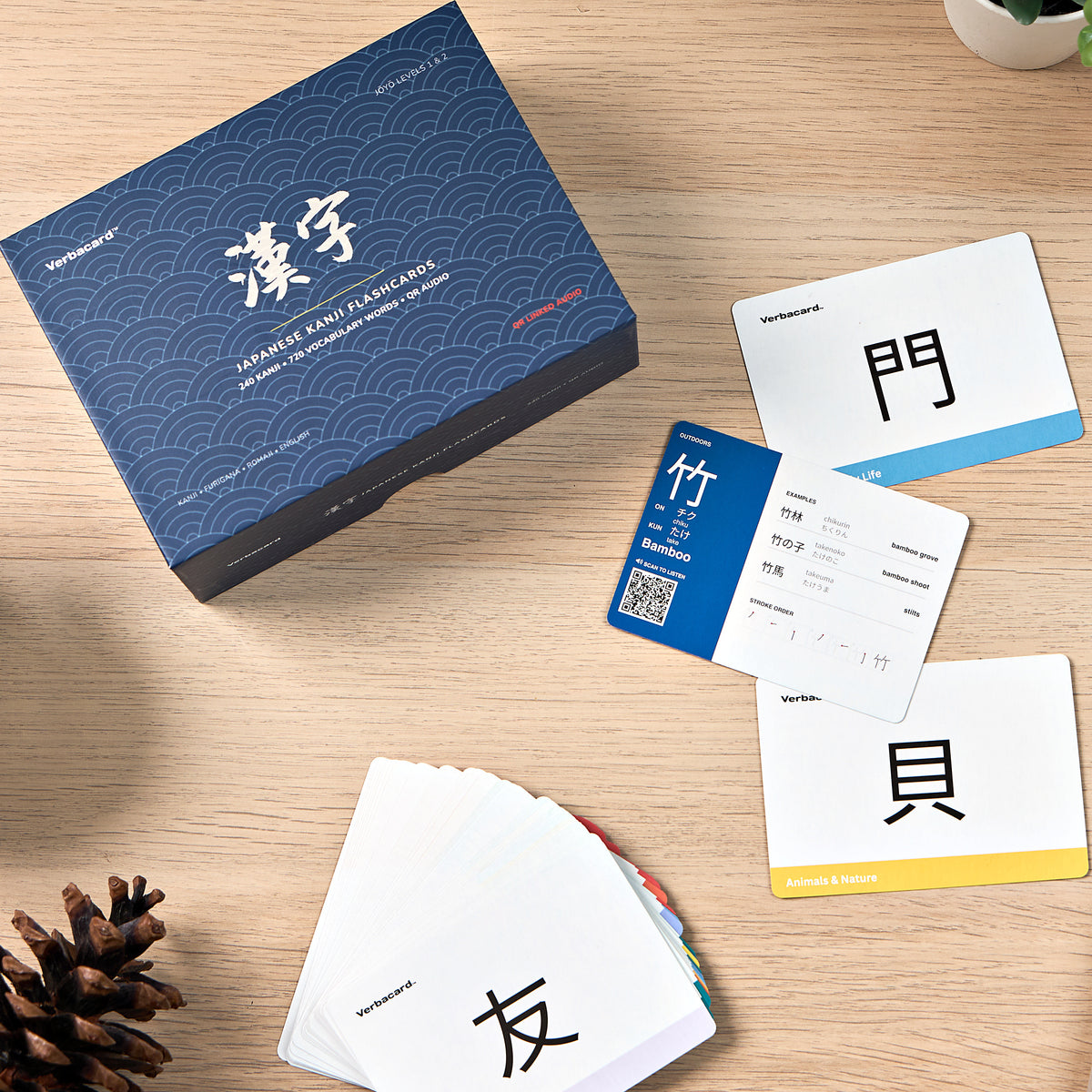Japanese Kanji Flashcards | Premium 240-Card Set (Jōyō Grades 1 & 2)